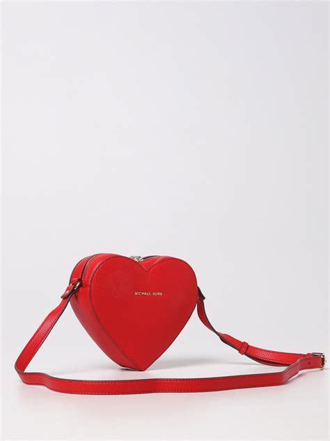 michael kors red heart bag|Michael Kors red crossbody bag.